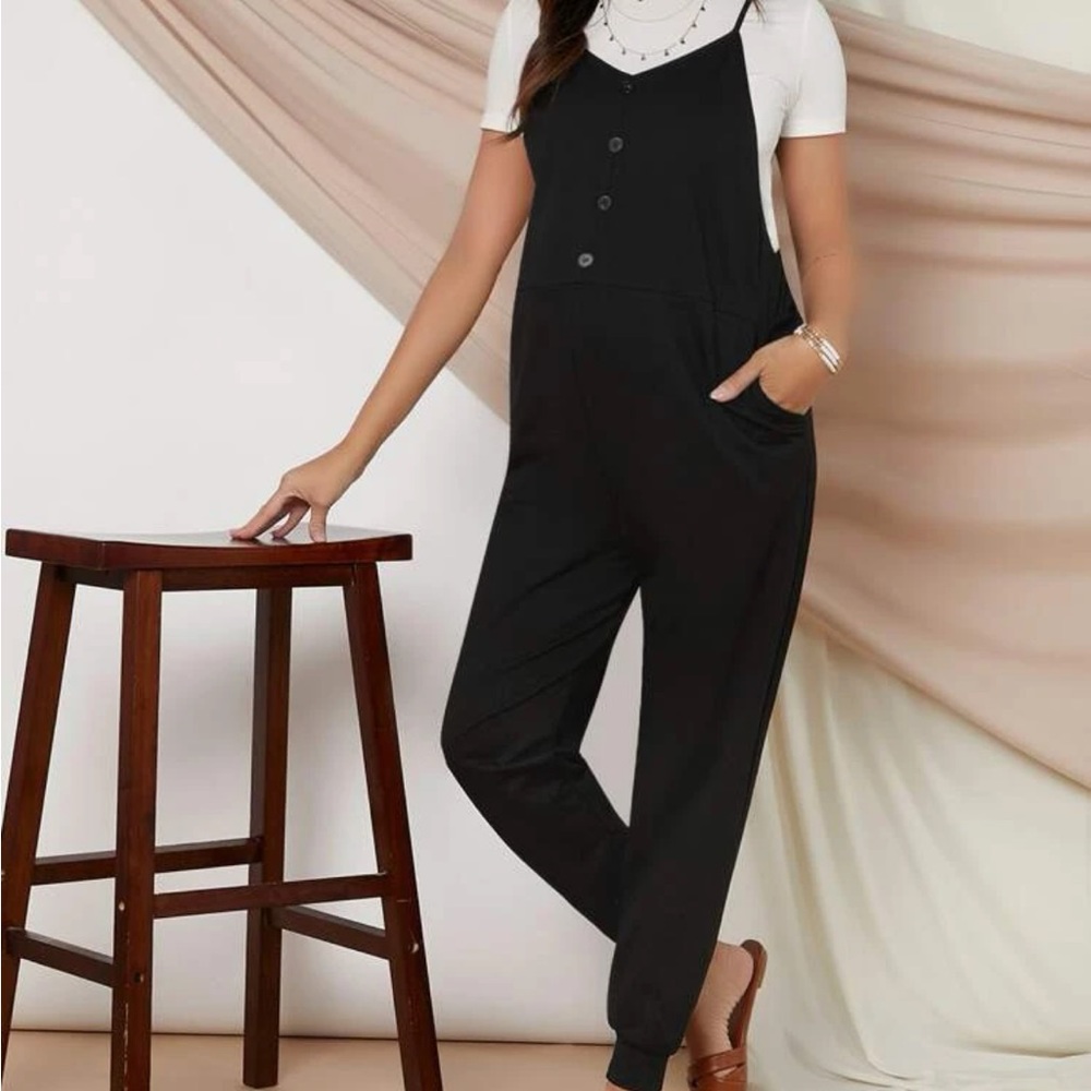 MATERNITY Button Down Jumpsuit